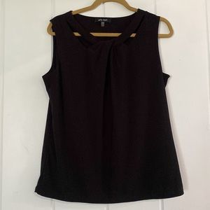 NINE WEST Black Sleeveless Blouse Size L